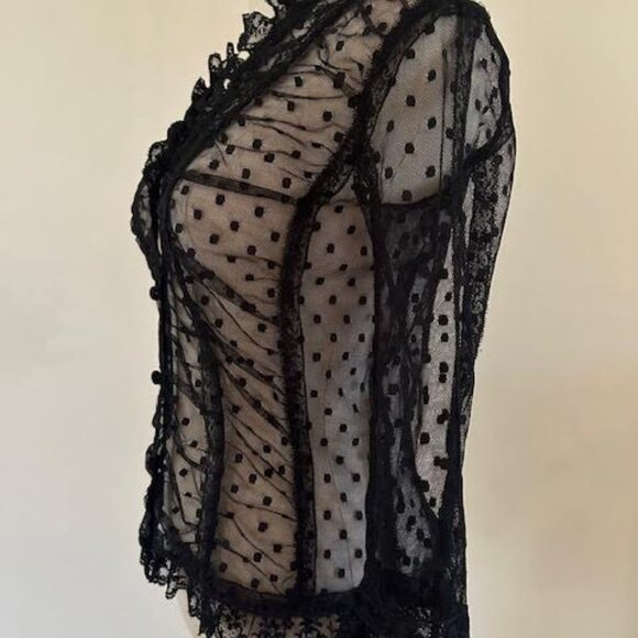 Vintage Betsey Johnson Lace Cardigan - Picture 2 of 7